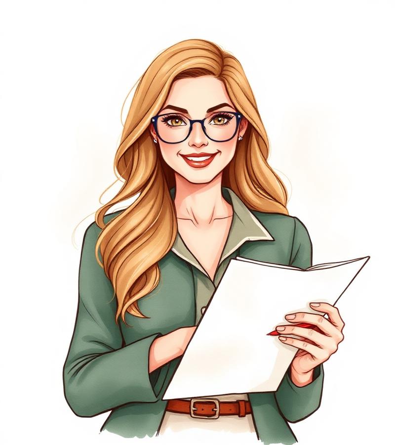 Illustrated portrait of Kyla, the editor